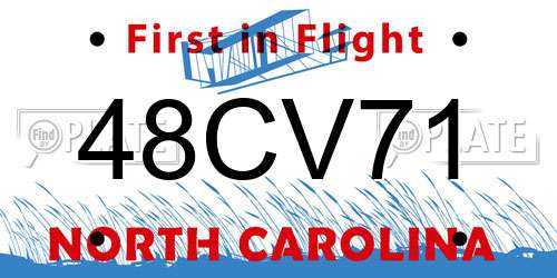 48CV71 North Carolina License Plate