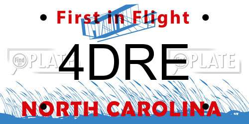 4DRE North Carolina License Plate