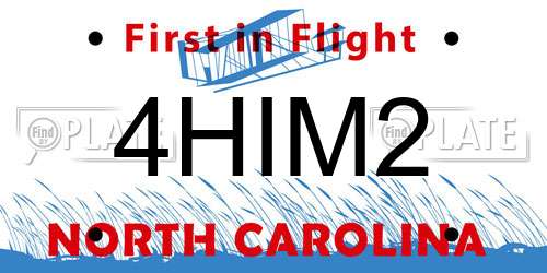 4HIM2 North Carolina License Plate