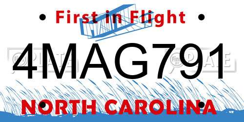4MAG791 North Carolina License Plate
