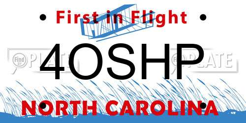 4OSHP North Carolina License Plate