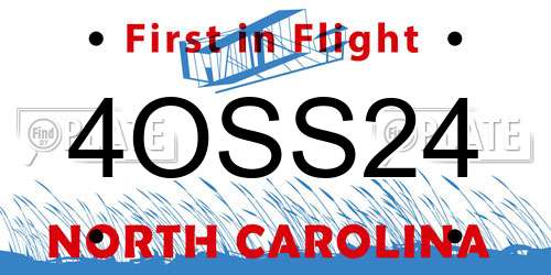 4OSS24 North Carolina License Plate