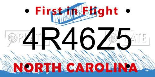 4R46Z5 North Carolina License Plate