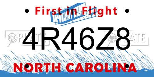 4R46Z8 North Carolina License Plate