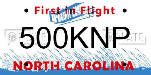 500KNP North Carolina License Plate