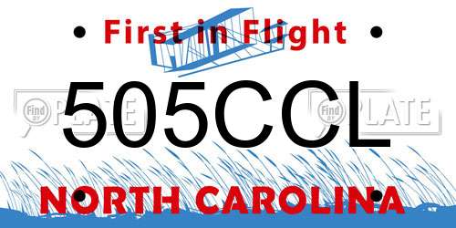 505CCL North Carolina License Plate