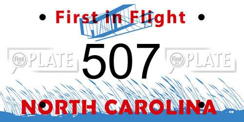507 North Carolina License Plate