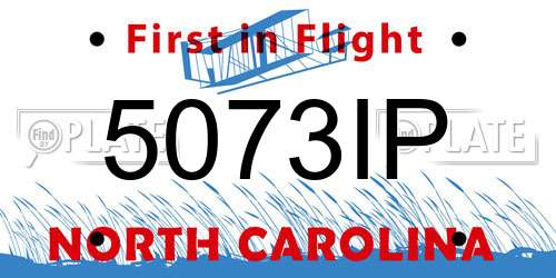 5073IP North Carolina License Plate