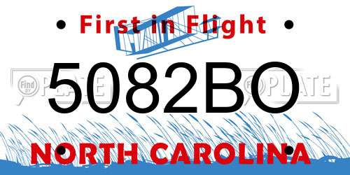 5082BO North Carolina License Plate