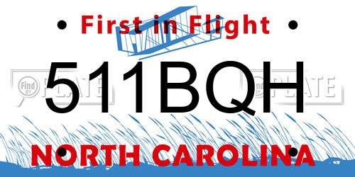 511BQH North Carolina License Plate