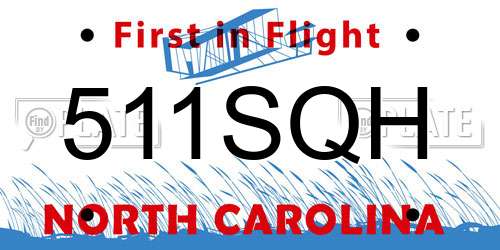 511SQH North Carolina License Plate