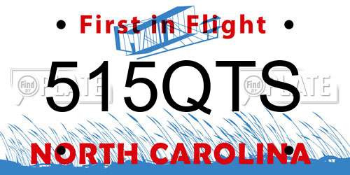 515QTS North Carolina License Plate