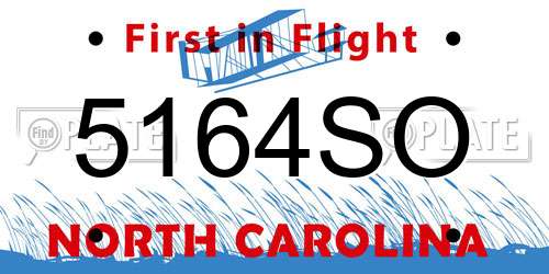 5164SO North Carolina License Plate