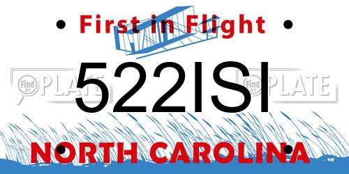 522ISI North Carolina License Plate