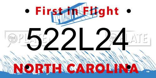 522L24 North Carolina License Plate