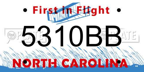 5310BB North Carolina License Plate