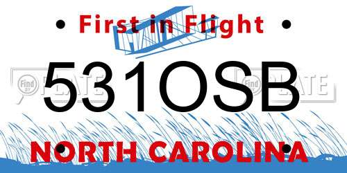 531OSB North Carolina License Plate