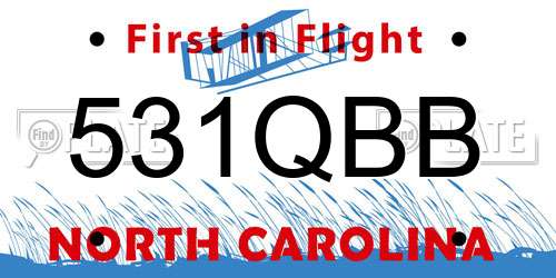 531QBB North Carolina License Plate