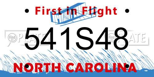 541S48 North Carolina License Plate
