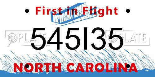 545I35 North Carolina License Plate