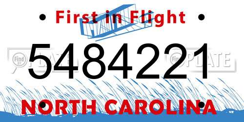 5484221 North Carolina License Plate