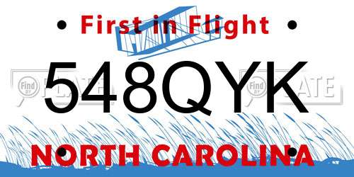 548QYK North Carolina License Plate
