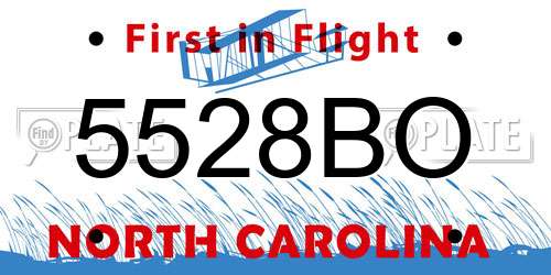 5528BO North Carolina License Plate
