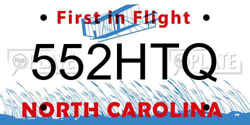 552HTQ North Carolina License Plate