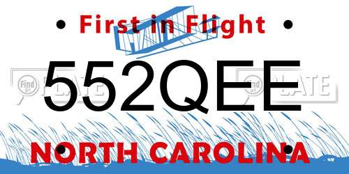 552QEE North Carolina License Plate