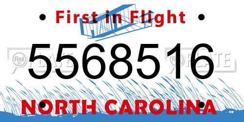 5568516 North Carolina License Plate