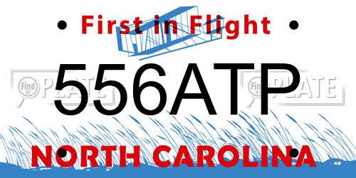 556ATP North Carolina License Plate
