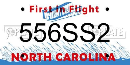 556SS2 North Carolina License Plate