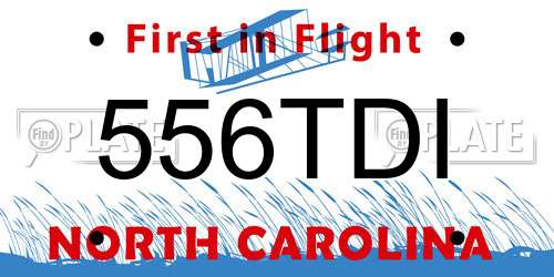 556TDI North Carolina License Plate