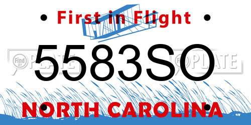5583SO North Carolina License Plate