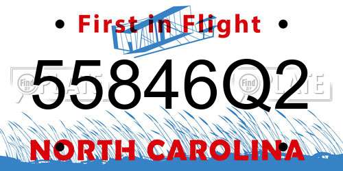 55846Q2 North Carolina License Plate