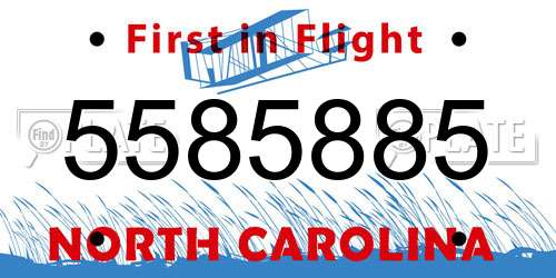 5585885 North Carolina License Plate