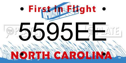 5595EE North Carolina License Plate