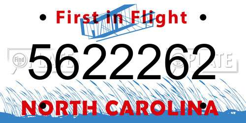 5622262 North Carolina License Plate