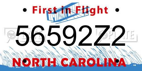 56592Z2 North Carolina License Plate