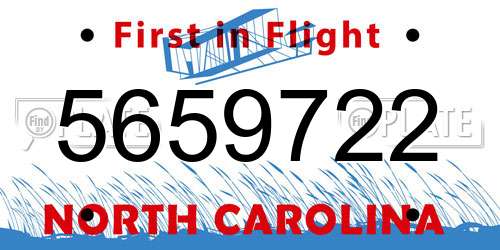 5659722 North Carolina License Plate