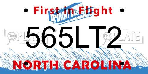 565LT2 North Carolina License Plate