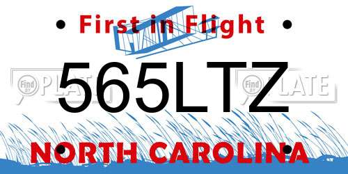 565LTZ North Carolina License Plate