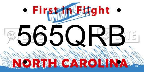 565QRB North Carolina License Plate