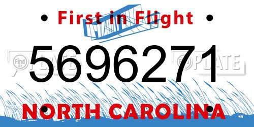 5696271 North Carolina License Plate