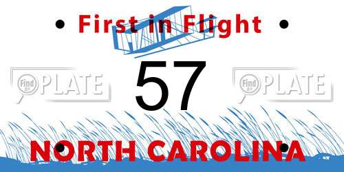 57 North Carolina License Plate