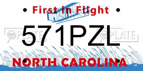 571PZL North Carolina License Plate