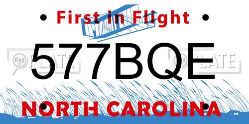 577BQE North Carolina License Plate