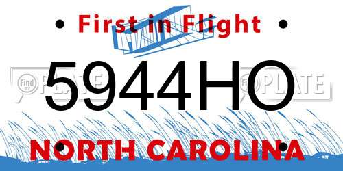 5944HO North Carolina License Plate