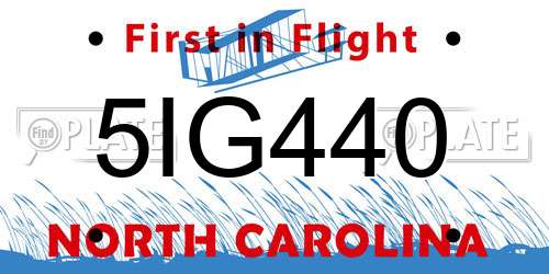 5IG440 North Carolina License Plate
