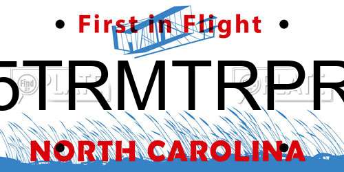 5TRMTRPR North Carolina License Plate
